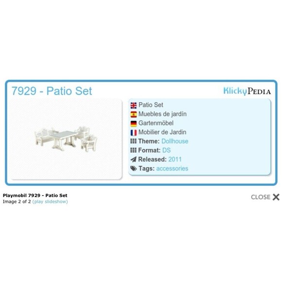Playmobil 7929 Patio Set Victorian White Terrace Complete - Picture 6 of 6